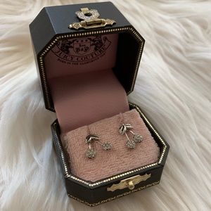 Juicy Couture Silver Cherry Dangle Earrings